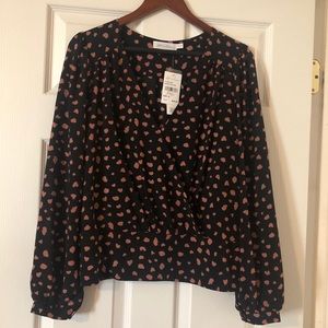 All in Favor faux wrap blouse